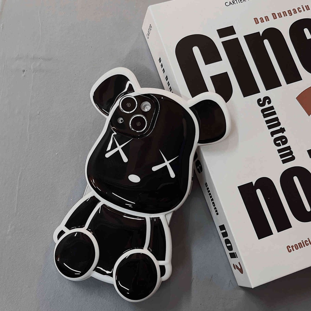 Ốp Điện Thoại Hình Gấu 3D Cho IPhone14Pro Max 12 13Pro Max