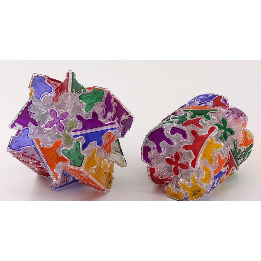 QiYi Gear Trong Suốt Pyraminx Cylinder Sphere 3x3 Cube Transparent Rubik Biến Thể Bánh Răng