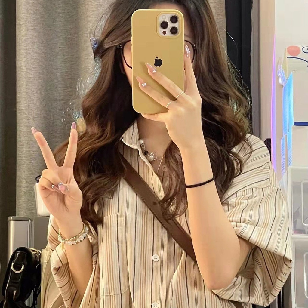 COZOK Áo Sơ Mi Kẻ Sọc Dáng Rộng Phong Cách Retro Thời Trang Cho Nữ