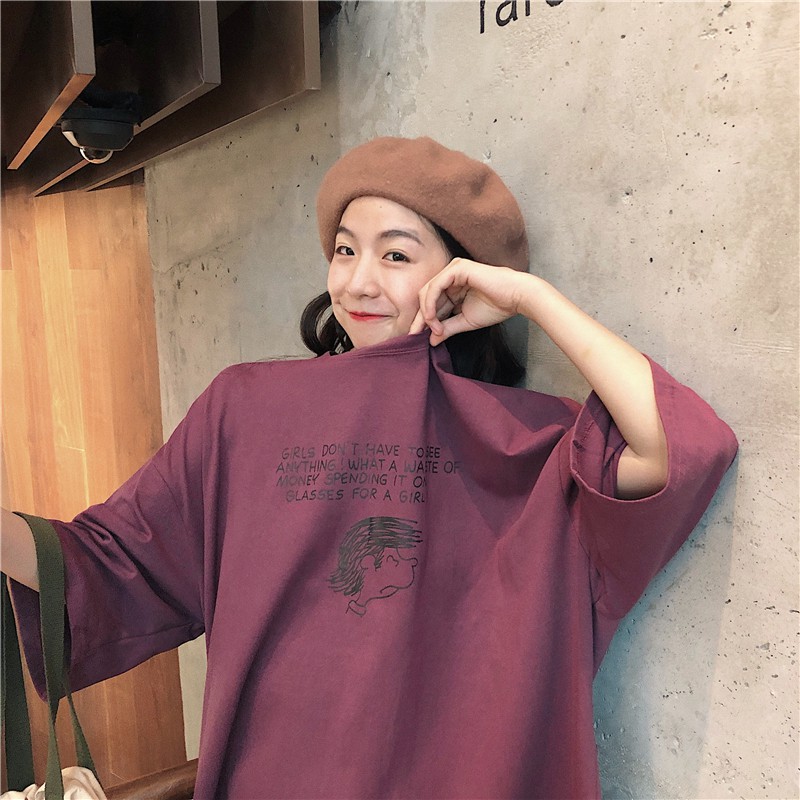 Áo thun nữ form rộng 🔥FREESHIP🔥 Áo thun nữ đẹp Syle Ảnh Kèm Chữ Thời Trang Tiktok 2020 | BigBuy360 - bigbuy360.vn