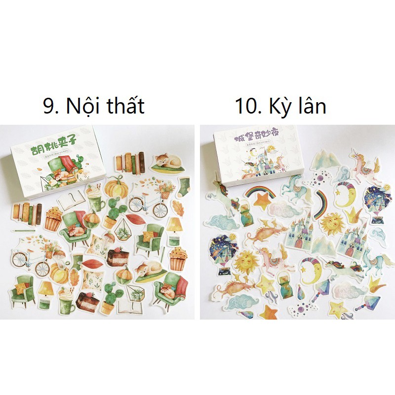 Hộp 40 sticker giấy SH4004 Gachini