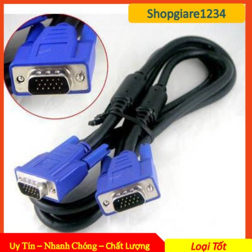 Cáp VGA zin theo LCD chống nhiễu 1M5. Cáp 2 đầu VGA dương 1,5m