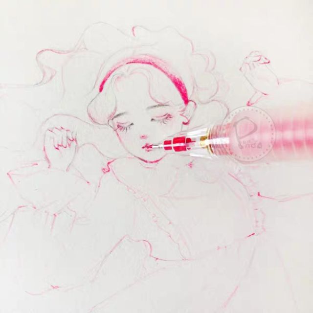Bút Chì Kim đi nét line màu