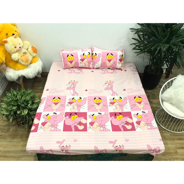 Bộ Ga Gối 3 Món Cotton Poly - Pink