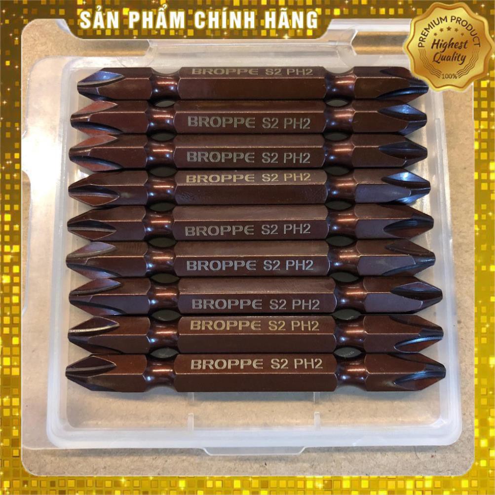 Mũi bắn vít bake 4 cạnh, mũi siết vít 2 đầu bake có nam châm BROPPE