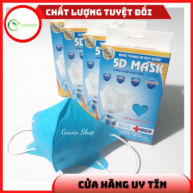 [Rẻ Vô Địch] Khẩu Trang 5D Mask Y Tế Duy Quân Xuân Lai Chất Dày Dặn Quai Thun Bền Dáng Đẹp Ôm Sát Mặt Hộp 10 Chiếc