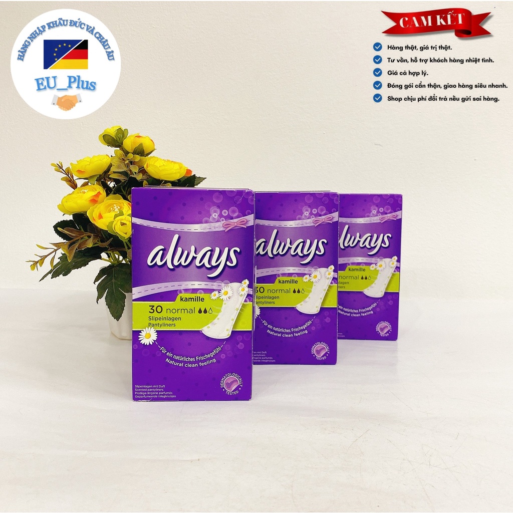 Băng Vệ Sinh Hằng Ngày Always Slipeinlagen Pantyliners 30 Miếng/Gói Đức