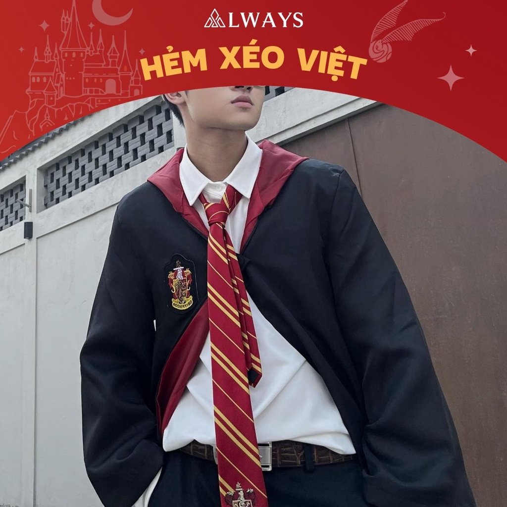 Áo choàng Harry Potter nhà Gryffindor Nam/nữ - Trang phục Phù thuỷ hoá trang Harry Potter - Chuẩn hàng ALWAYS Store