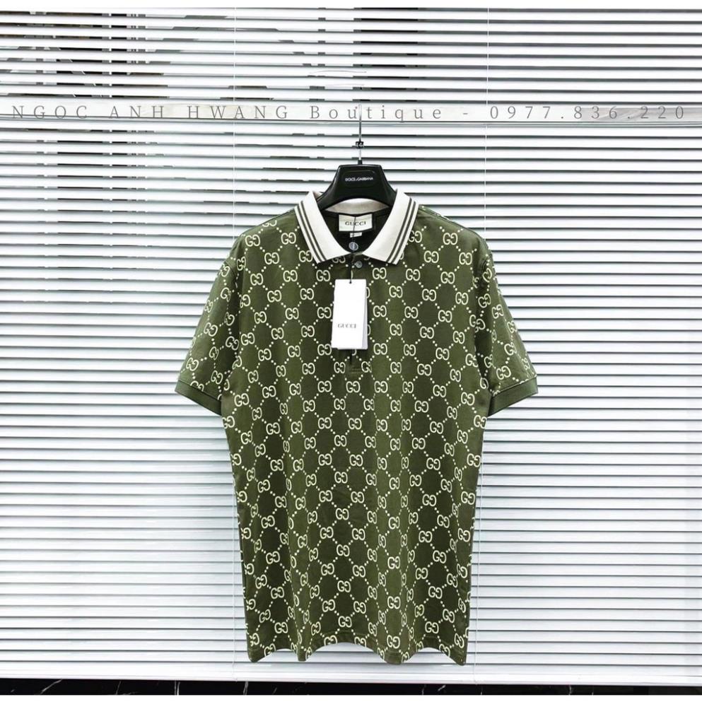Áo thun polo GUCCI cổ bẻ Unisex tay lỡ phom rộng , Áo phông Oversize nam nữ ⚡