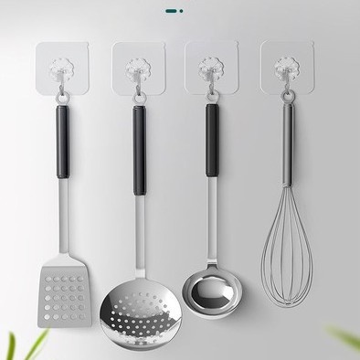 Móc Dán Tường Siêu Dính Trong Suốt Chịu Lực Tốt Treo Tường Chắc Chắn 6*6 cm - Móc dính tường 88037