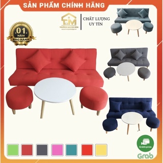 ghế sofa bed giường nằm gấp gọn chất vải nhập khẩu cao cấp gồm 5 chân gỗ chịu lực tốt Trường Mai