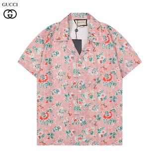 Áo thun polo tay ngắn vải mỏng thoáng khí nhanh khô in logo gucci thời trang cho nam và nữ