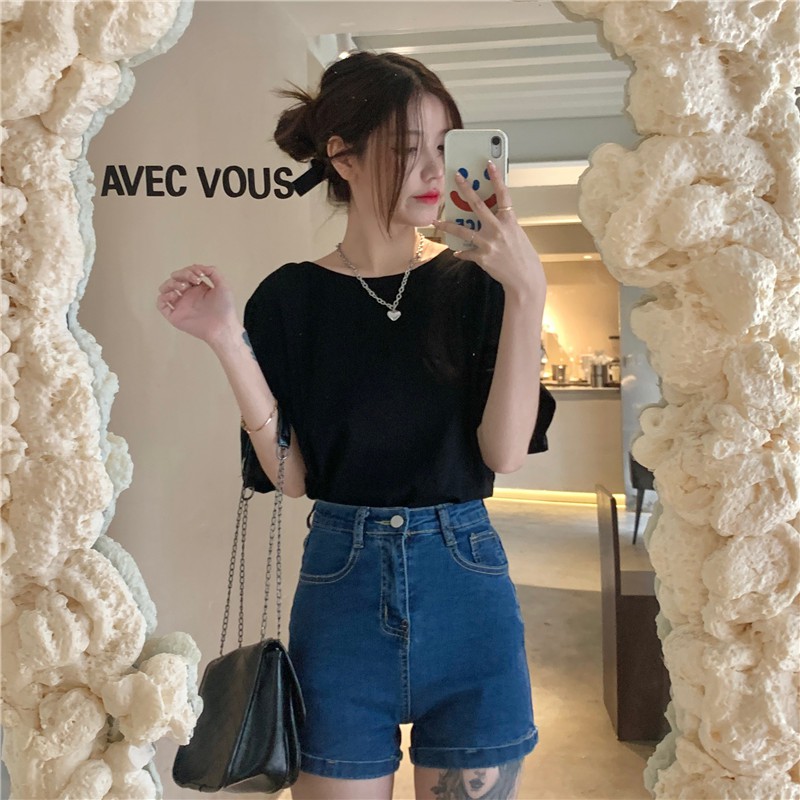 Áo Thun Dáng Rộng Phối Nơ Xinh Xắn Thời Trang Hàn Quốc