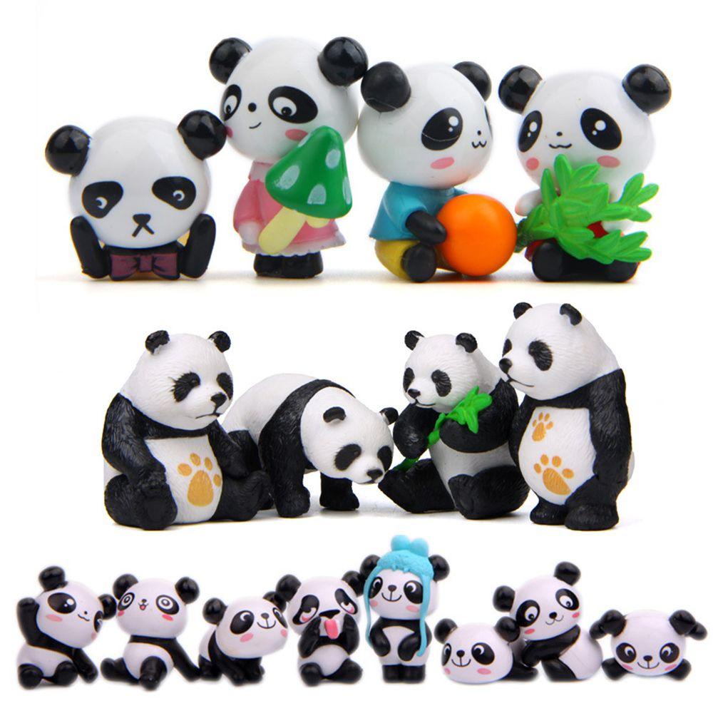 Set 4 / 8 Mô Hình Động Vật Mini Bằng Nhựa Resin Trang Trí Sân Vườn