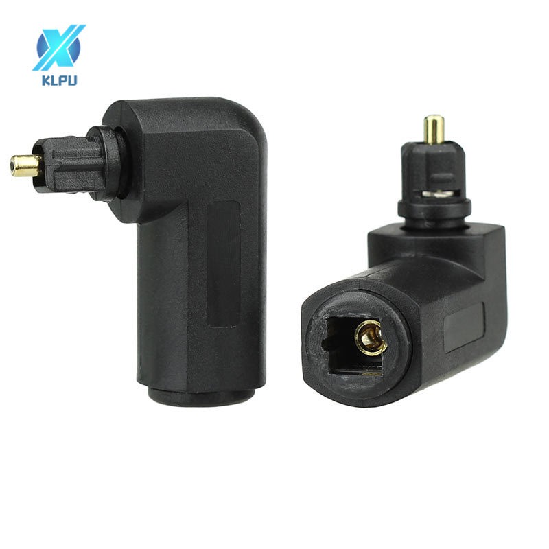COD# Male to Female Optical Digital Audio Converter Adapter with 90 Degree Right Angle 360 Swivel for Toslink Jack #VN