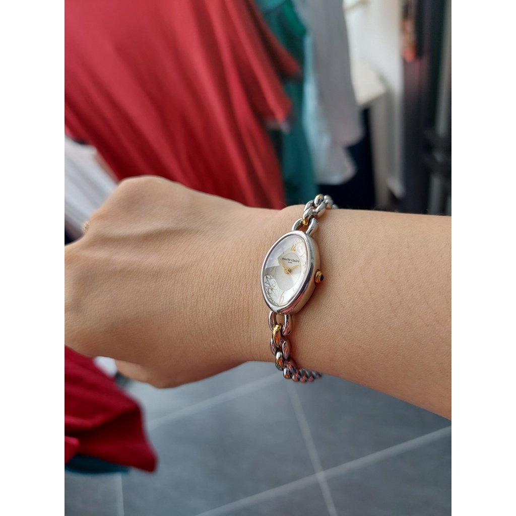 Đồng hồ thời trang nữ Marie claire kính Saphire chạy pin hàng Si