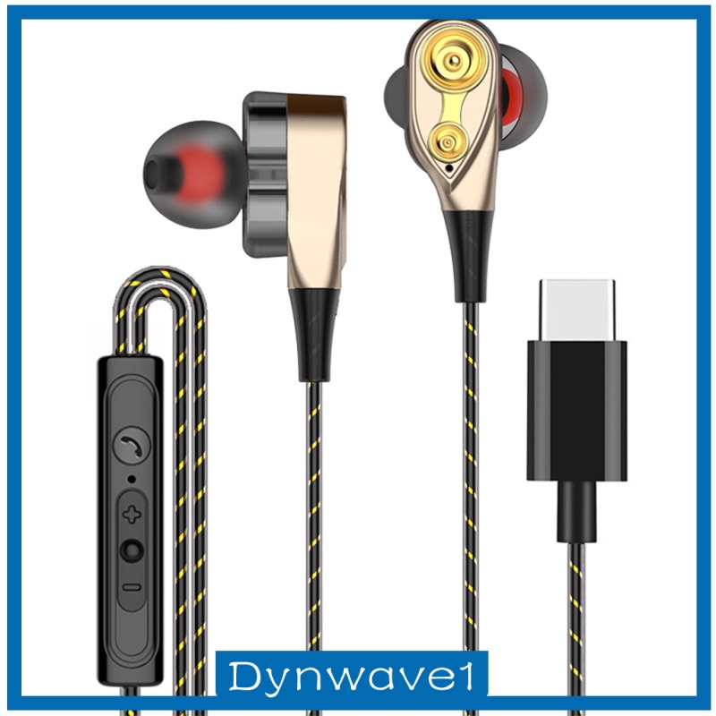 [DYNWAVE1]Dual Driver In-Ear Earphones Type-C Stereo Headphones