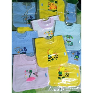 Yếm cotton 2 lớp chui đầu( set 5 chiếc)