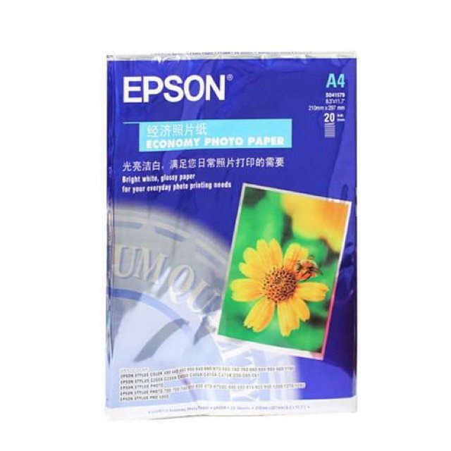 [Mã LIFEBOOK2 giảm 10% đơn 0Đ] Giấy in ảnh Epson hoa cúc ĐL 187gsm 20 tờ