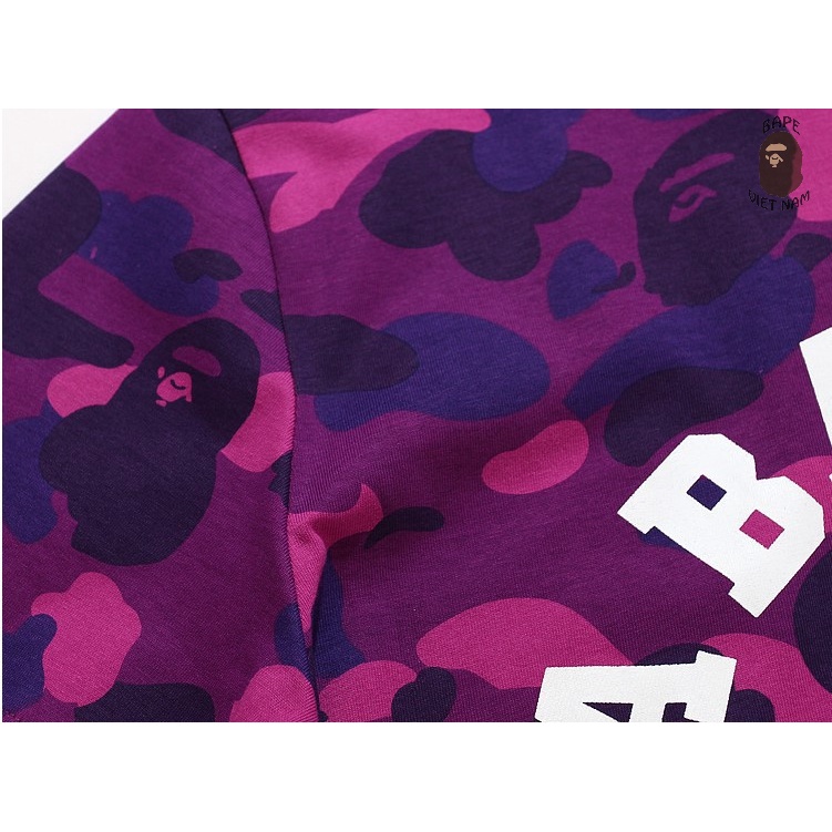 Tee A Bathing Ape Logo, Áo thun Bape chất Cotton 5 màu Camo Red, Violet, Green, Blue Bape Việt Nam