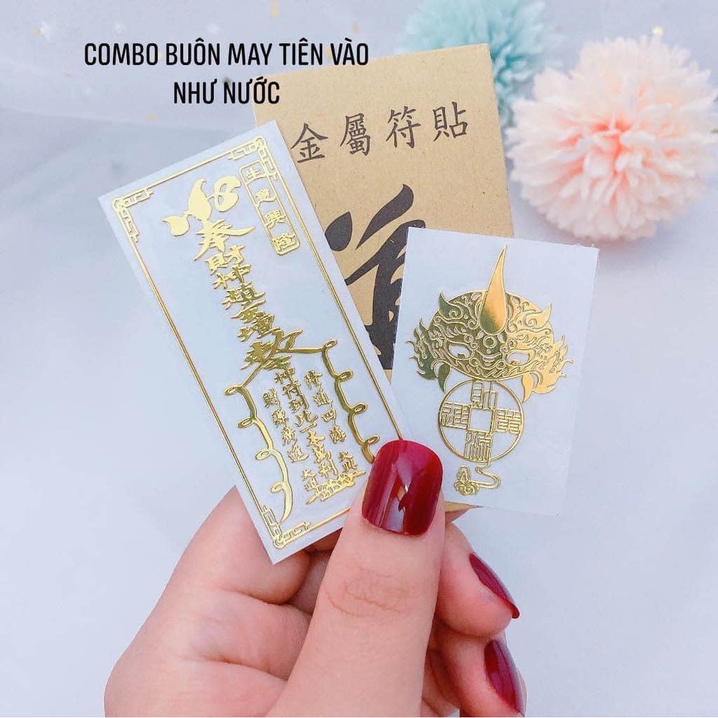 Combo miếng dán linh phù dán điện thoại đẹp lung linh