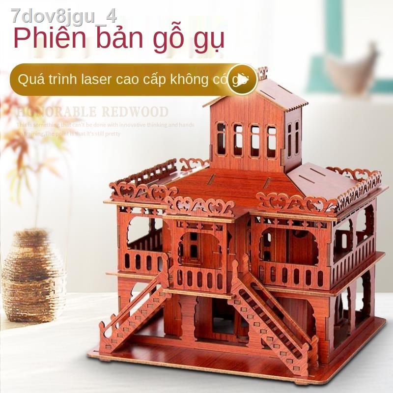 ( Sẵn)Đồ chơi xếp hình ba chiều bằng gỗ 3Diy dành cho người lớn làm tay để tặng quà sinh nhật trẻ em trai và gái