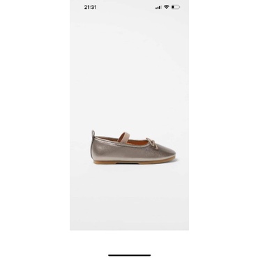 Giày búp bê bé gái màu nhũ bạc sz 28