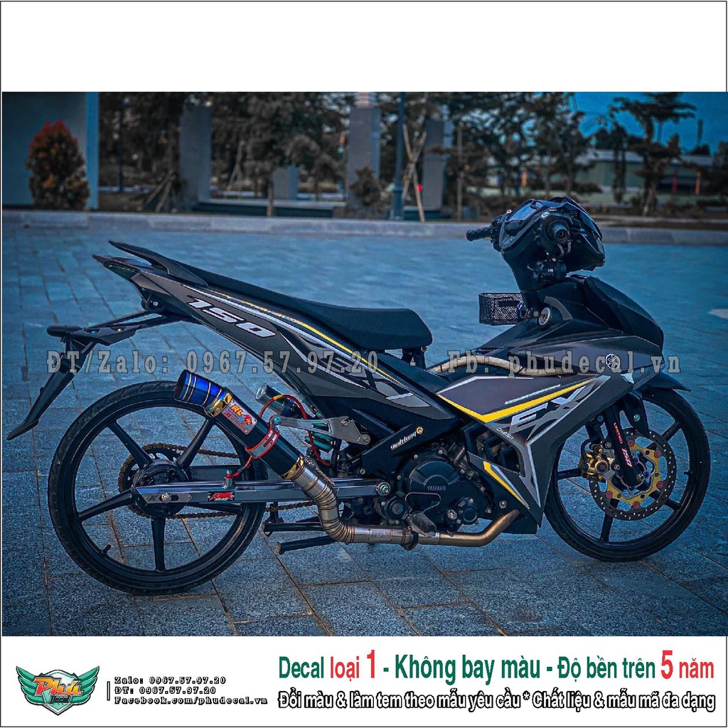 Tem rời Exciter 150 Ex Xám đen (A)