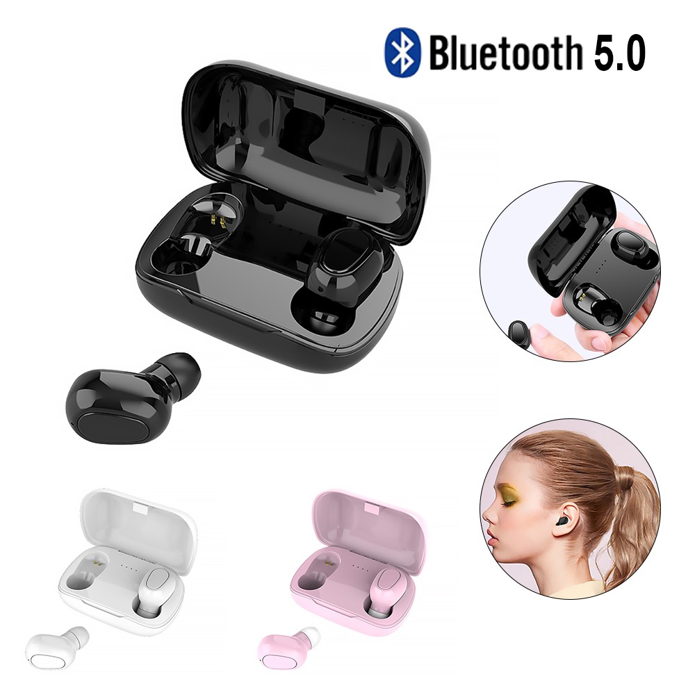 【COD】Tai nghe Bluetooth ko dây TWS L21 5.0/ Có hộp sạc/ IOS/ Android