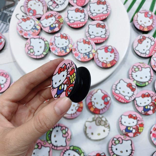 [XẢ KHO]Giá Đỡ Popsocket Dán Sau Ốp Lưng Điện Thoại Hình Tròn Hình Kitty