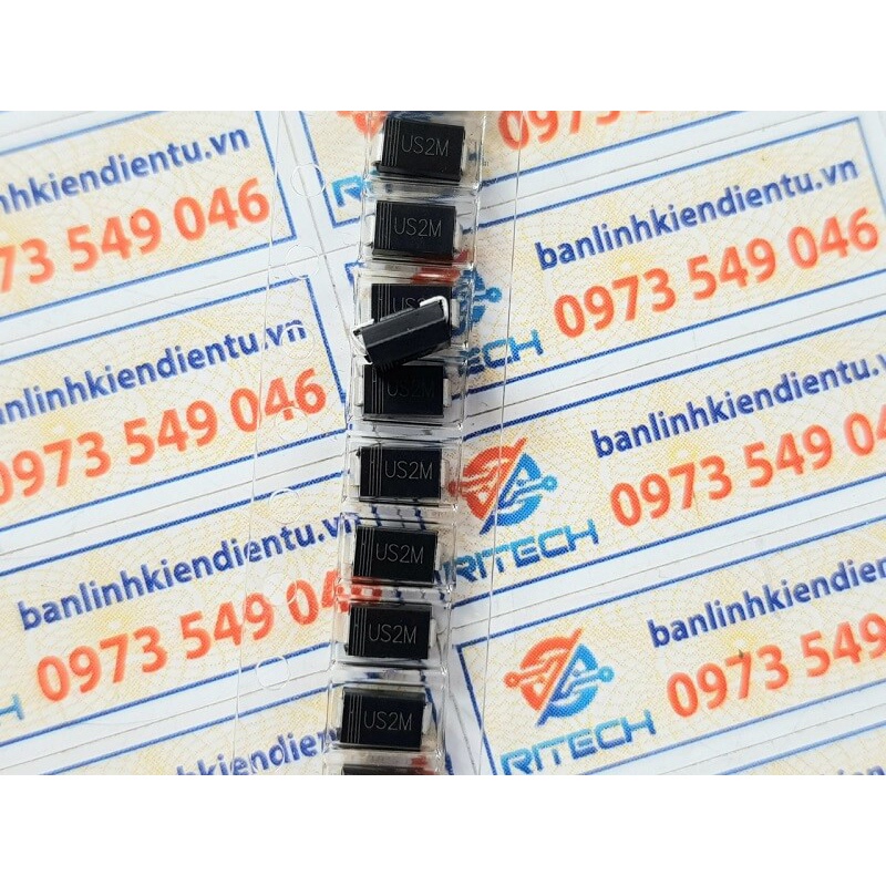 [Com bo 20 chiếc] US2M ( HER208 SMA) Diode chỉnh lưu 2A/100V DO-214AC