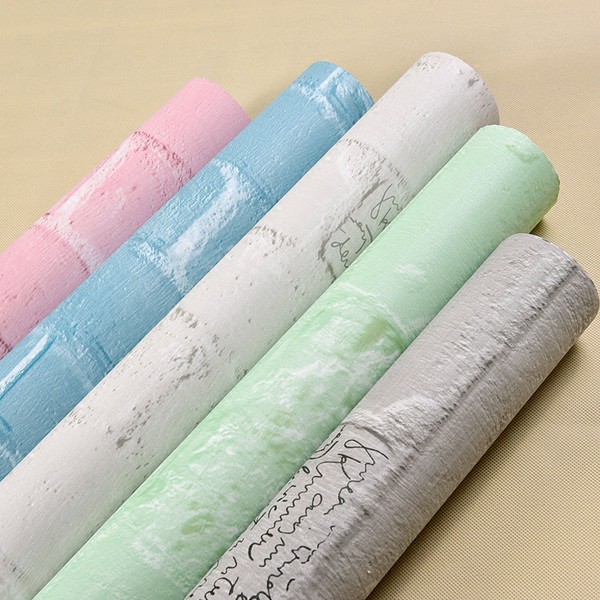 Decal giấy dán tường gạch xanh lá in chữ phong cách (khổ rộng 60cm)