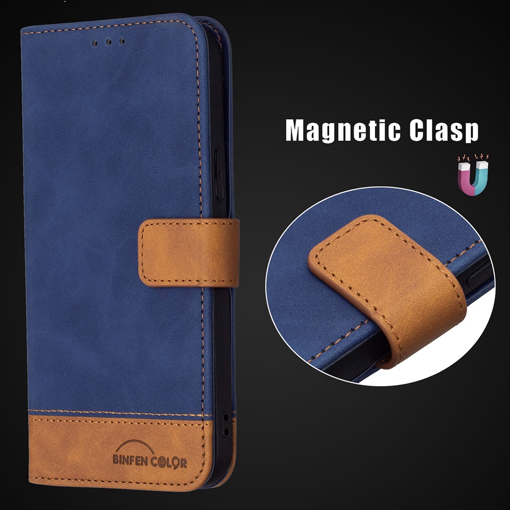 Ốp Điện Thoại Da Gấp Phong Cách Vintage Dành Cho VIVO Y15S Y21 Y21S Y33S Y21T Y33T Y11 Y15 Y12 Y17 Y20 Y51 2020 Y51A Y51S