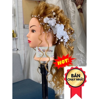 Đầu manocanh 70% tóc pha - chịu nhiệt ( tạo kiểu )