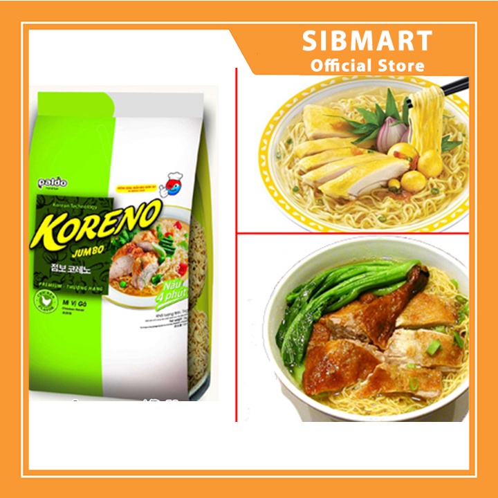 [ MÓN NGON MỖI NGÀY ] Túi 10 gói mì Koreno Jumbo vị gà 1kg - Sinmart Official Store - SX0070