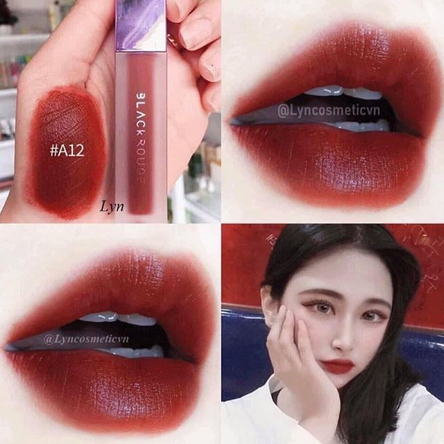 Son kem Black Rouge màu #A12 (Đỏ Nâu) có tem chính hãng check Hidden tag