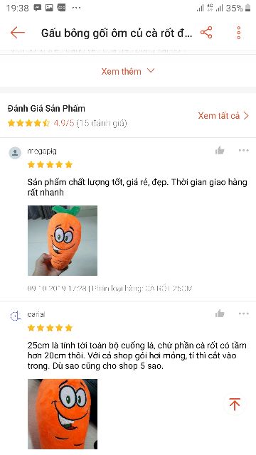 Gối ôm củ cà rốt đáng yêu nghộ nghĩnh