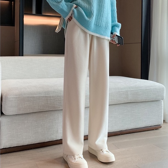 Quần ZHELIHANGFEI ống rộng lưng cao thời trang phong cách
