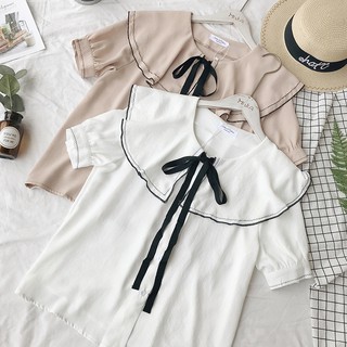 Áo sơ mi cổ bầu BERI