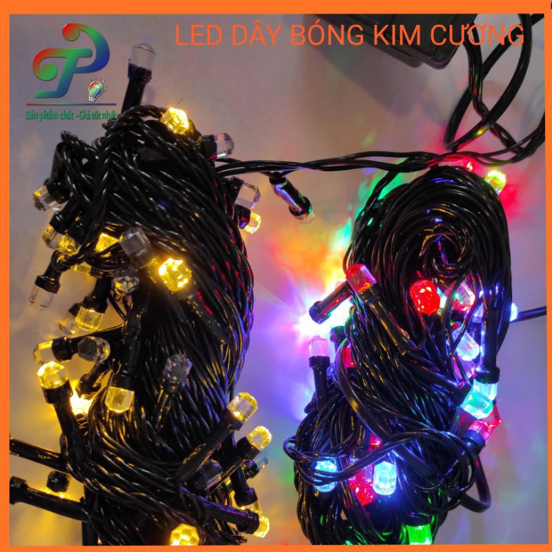 DÂY ĐÈN LED 20M và 50M KIM CƯƠNG 240 BÓNG 8 CHẾ ĐỘ NHÁY, CHỐNG NƯỚC VÀ CÓ DÂY NỐI TIẾP,TRANG TRÍ TẾT, CÂY QUẤT,ĐÀO