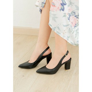 Giày cao gót bít mũi si cá sấu bóng cao 7cm BIG SIZE 32 33 34 40 41 42 43