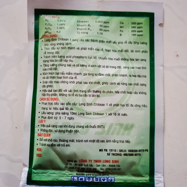 10 GÓI GRORO CHITOSAN  PHÂN BÓN KÍCH RA RỄ CỰC MẠNH