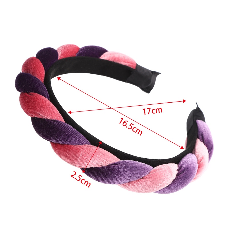 Băng đô vải nhung thắt bím thời trang Hàn Quốc cho nữ tùy chọn màu sắc