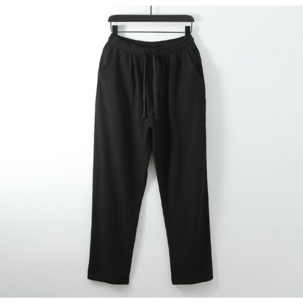 Quần Đũi Nam Dài Ống Suông, Cạp Chun ,Khuy Cài Lịch Lãm  - Quần Đũi Dài Nam Vải Đũi Xước Mềm Mát Thời trang nam