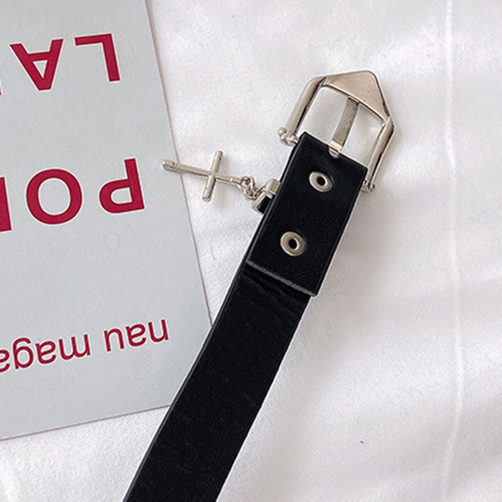 Thắt Lưng Da PU Khóa Chữ Thập Đơn Giản Thời Trang 2023 Cho Nữ