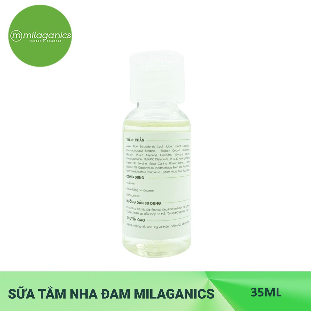Sữa Tắm Nha Đam Milaganics 35ml | BigBuy360 - bigbuy360.vn