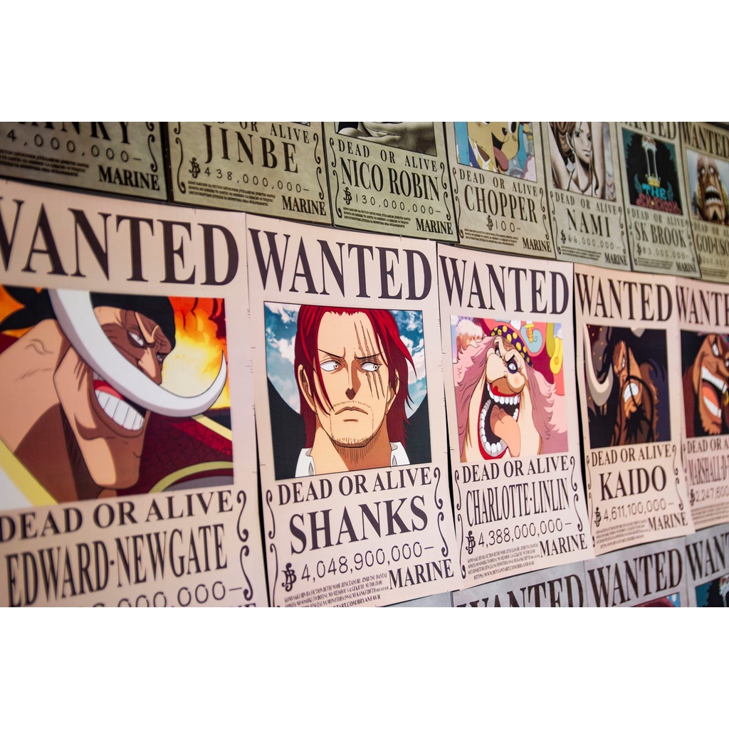 Poster One Piece truy nã Top 10 Cựu Thất Vũ Hải Shichibukai (Hình dán tường Full HD mới 2020) | Shop AoThunGameVn