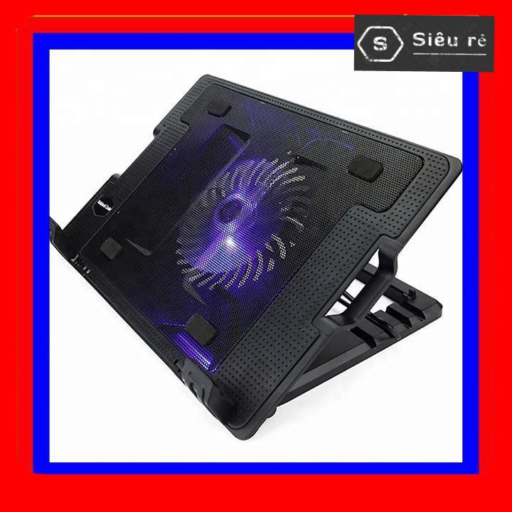 Đế quạt tản nhiệt Laptop Ergostand Nâng 45 độ - 1 Fan lớn - Có đèn led - Đế Laptop (PD88114)