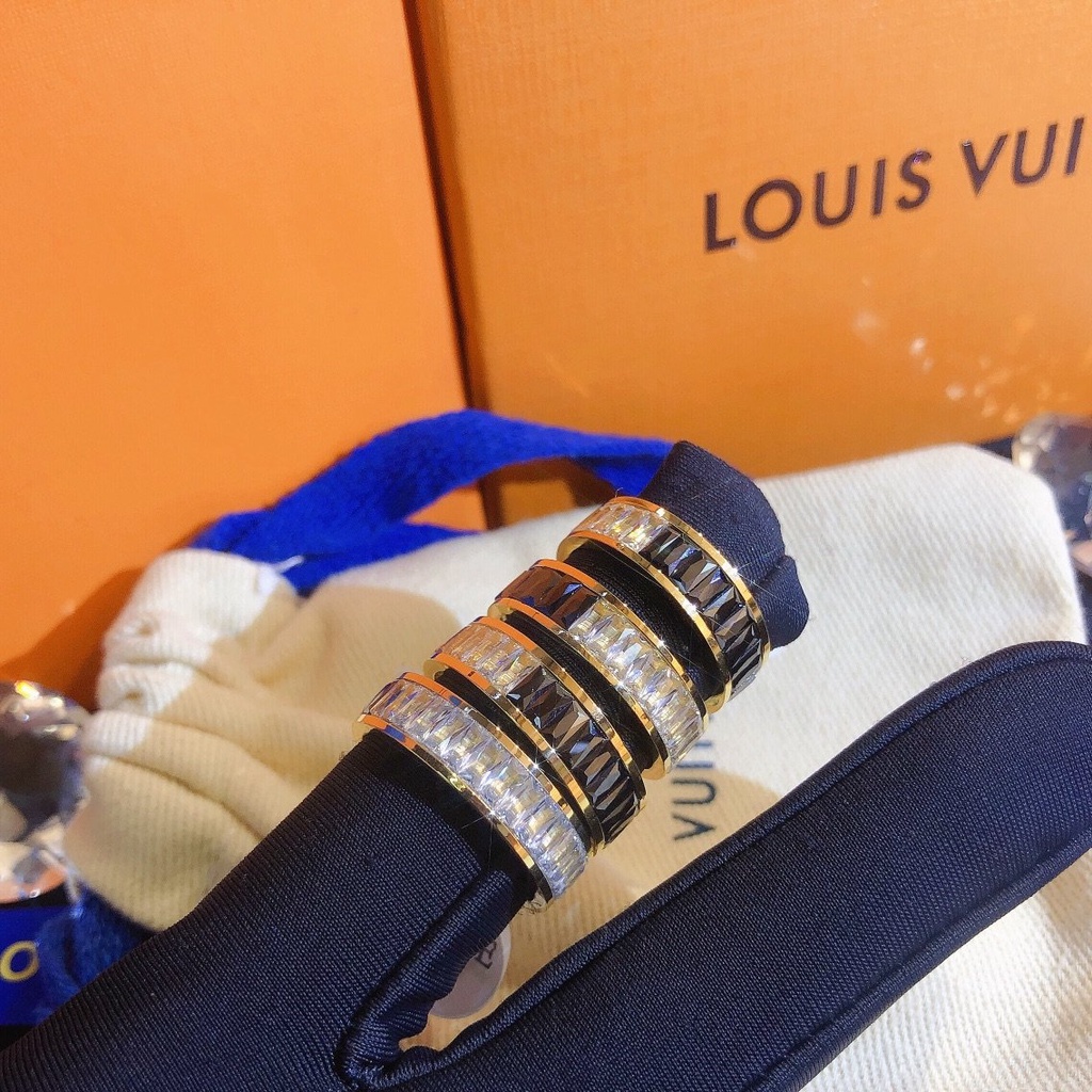 Nhẫn Louis Vuitton Phong Cách Hàn Quốc Đơn Giản Mạ Vàng / Bạc 925 Dành Cho Nữ