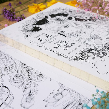 Hoa Kiến - The Magic Of Lines - Artbook hướng dẫn vẽ tranh tô màu nhân vật nghệ thuật